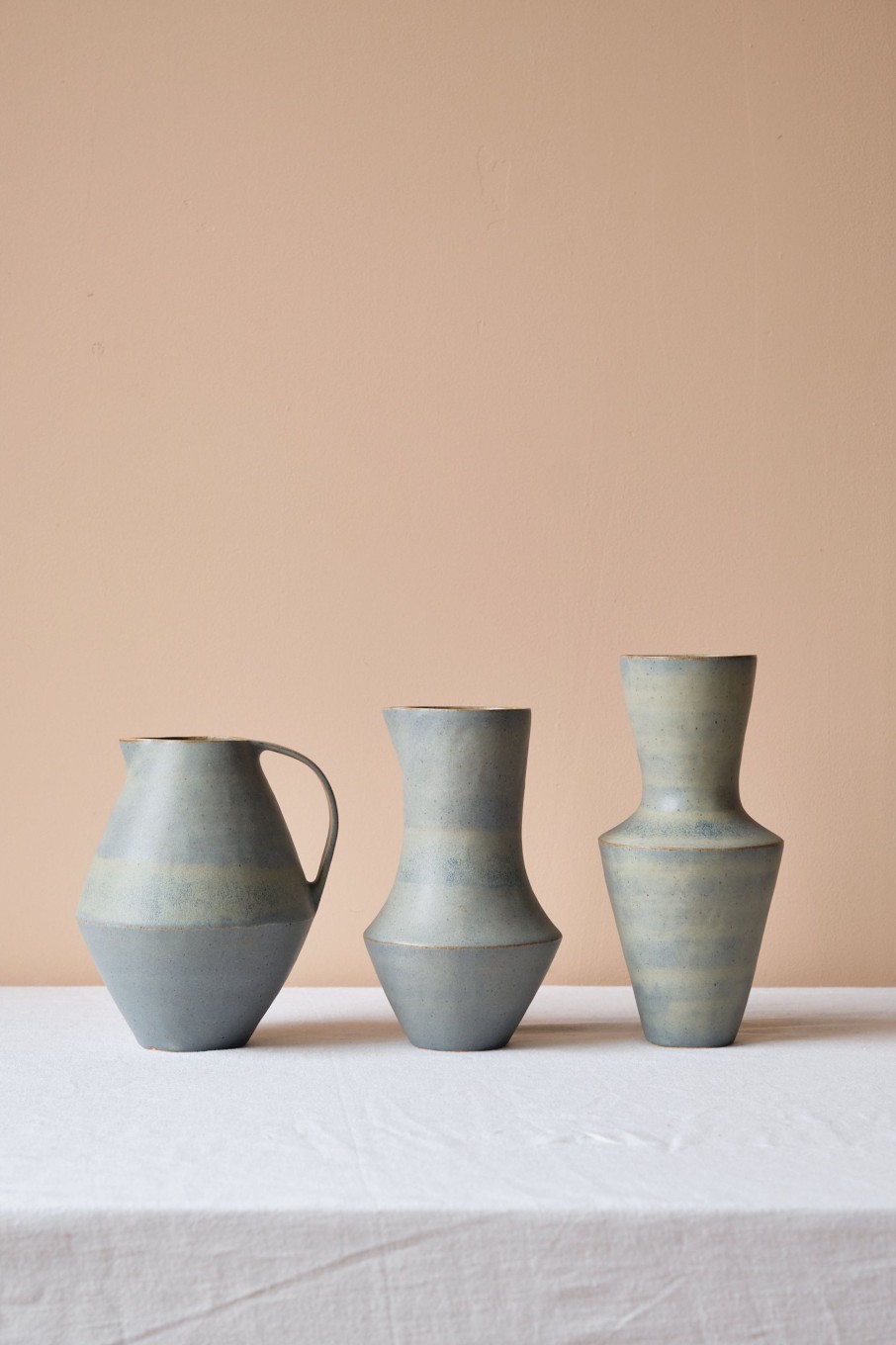 Ceramic POPHAMS | Blue Coiled Jug By Jayne Kersten