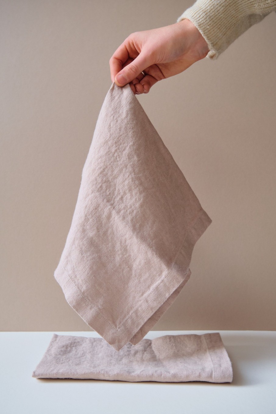 Textile POPHAMS | Mushroom Linen Napkin Pair