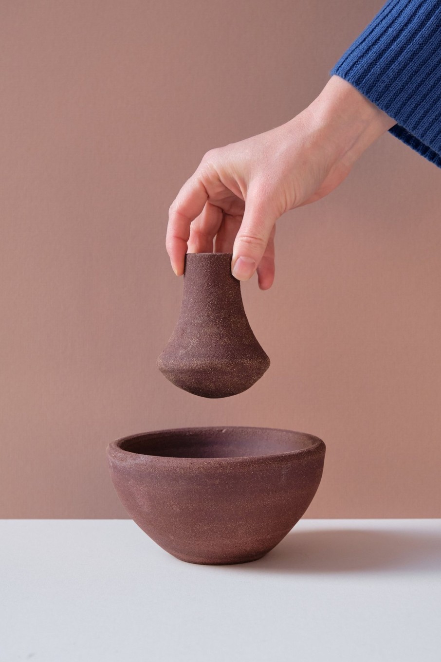 Ceramic POPHAMS | Red Clay Pestle & Mortar By Grace Mccarthy