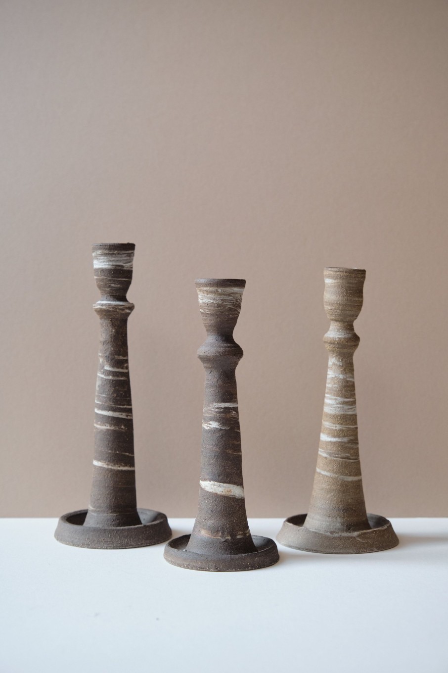 Ceramic POPHAMS | Large Stoneware Candlestick By Amy Wilson