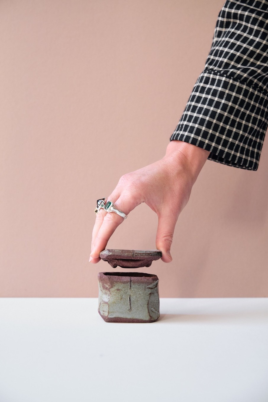 Ceramic POPHAMS | Small Stoneware Lidded Jar By Grace Mccarthy