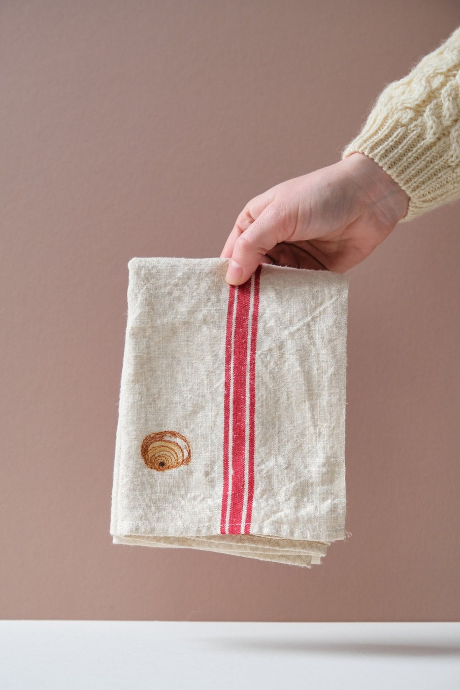 Textile POPHAMS | Pophams Embroidered Vintage Tea Towel