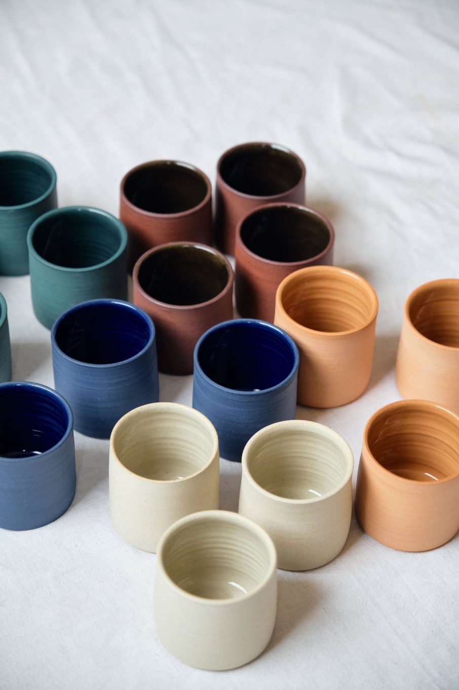 Ceramic POPHAMS | Cobalt Flat White Cup By Andrea Roman