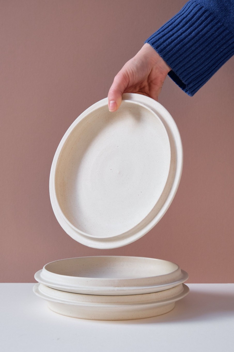 Ceramic POPHAMS | Double Rim Dinner Plate By Daniel Smyth