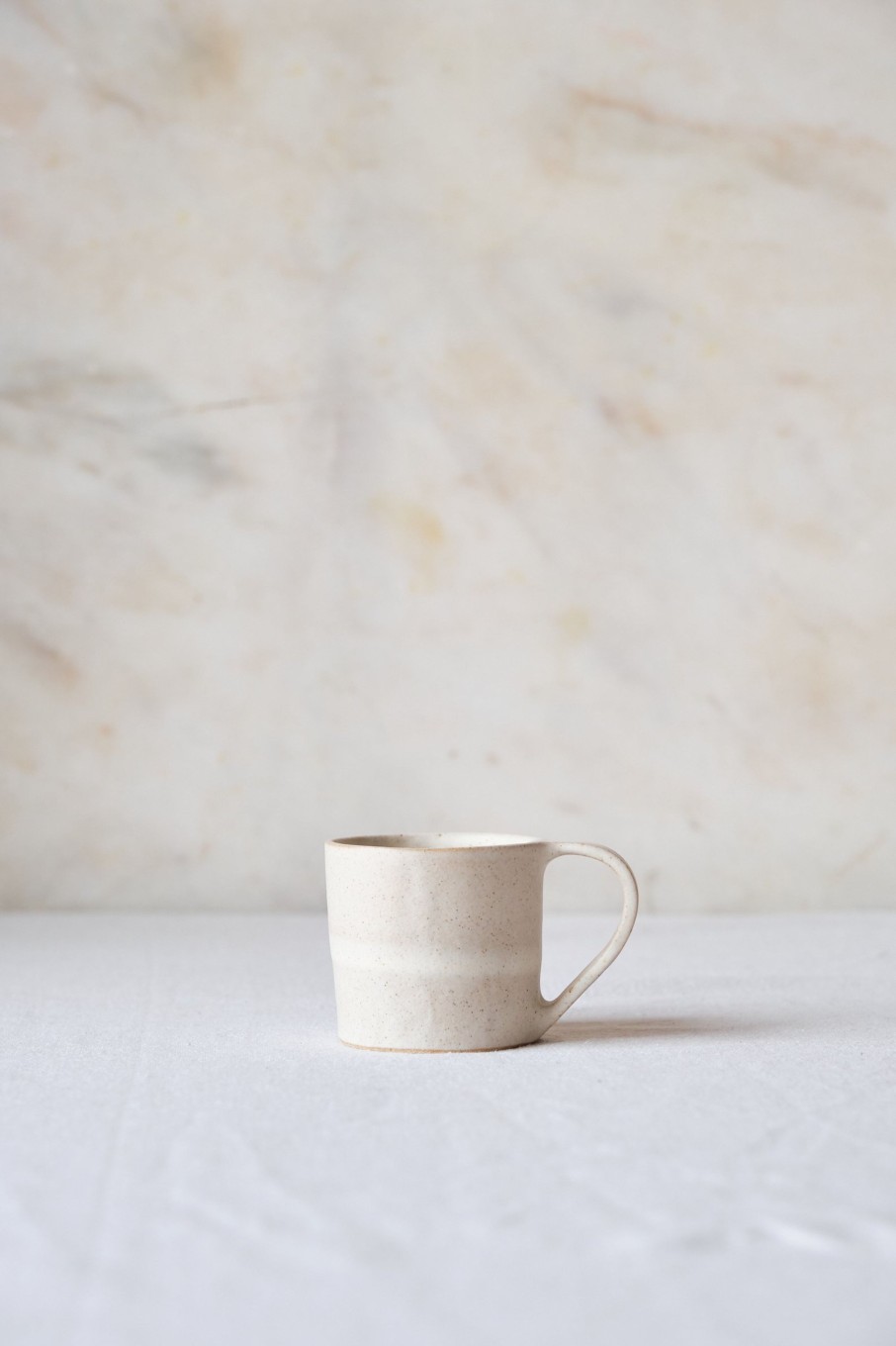 Ceramic POPHAMS | White Coiled Espresso Cup By Jayne Kersten