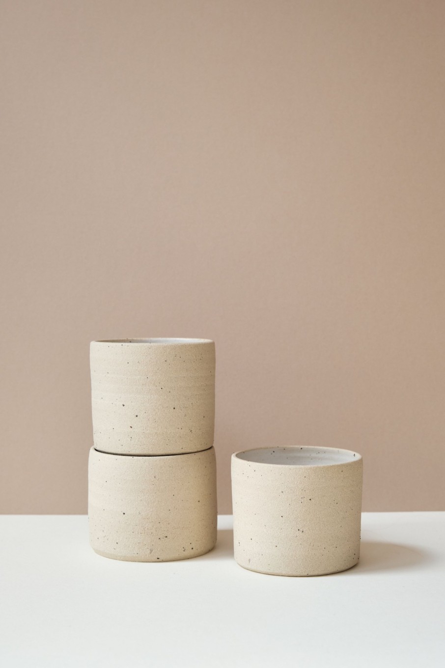 Ceramic POPHAMS | Straight Edge Beaker By Apostrophe Ceramics