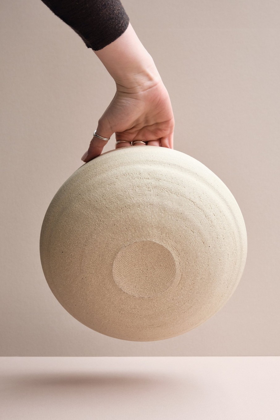 Ceramic POPHAMS | Extra Large Fruit Bowl In Sand By Grace Mccarthy