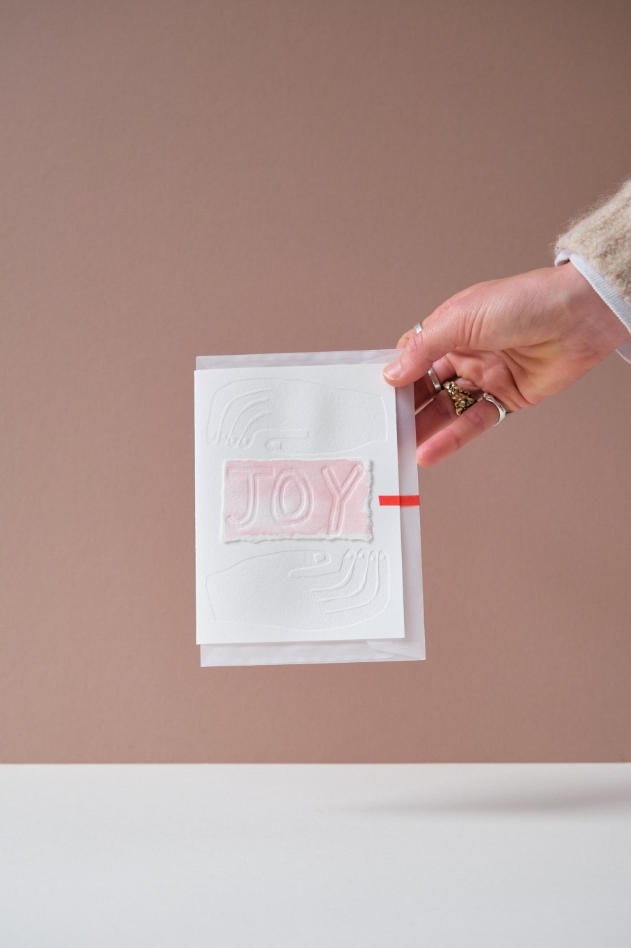 Pophams Collection POPHAMS | Embossed Joy Card By Megan Fatharly