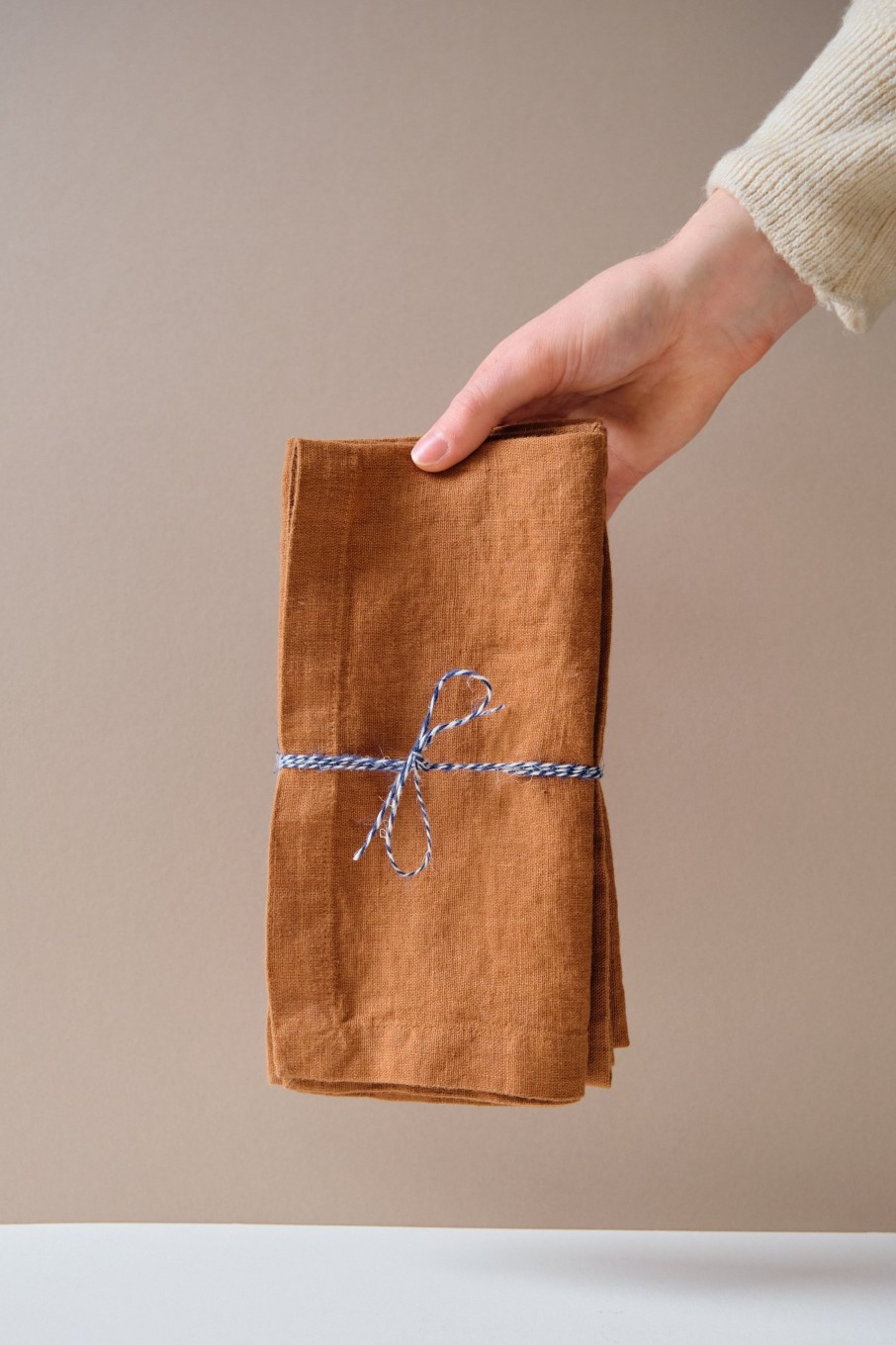 Textile POPHAMS | Hazelnut Linen Napkin Pair