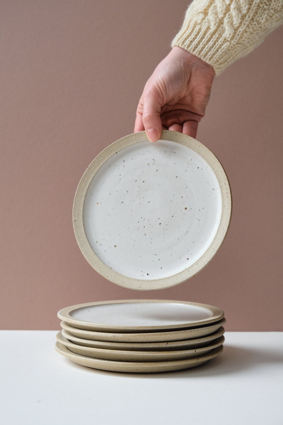 Ceramic POPHAMS | Speckle Side Plate By Rebecca Morris