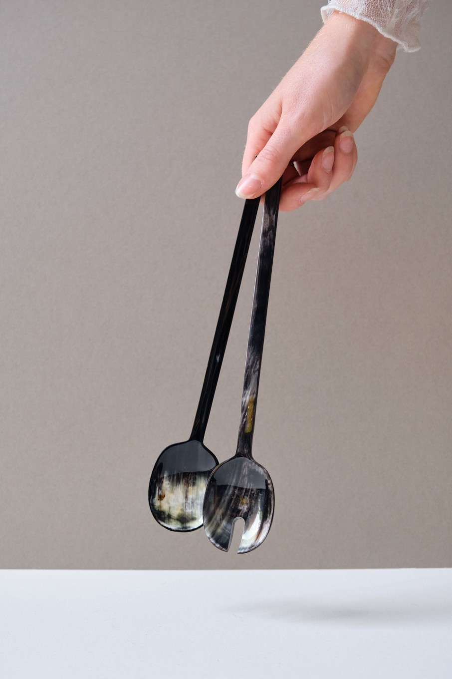 Dining POPHAMS | Slim Tortoiseshell Salad Servers